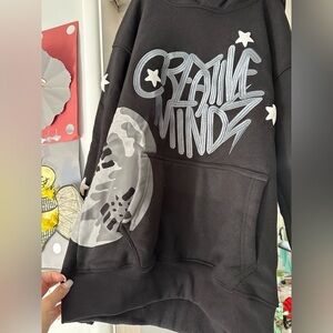 Lazi Creative minds black hoodie. Size Small.